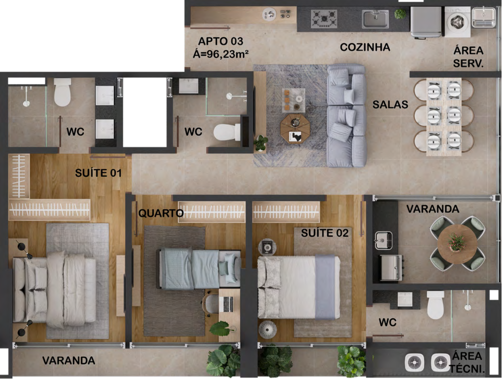 Apartamento à venda com 3 quartos, 117m² - Foto 46
