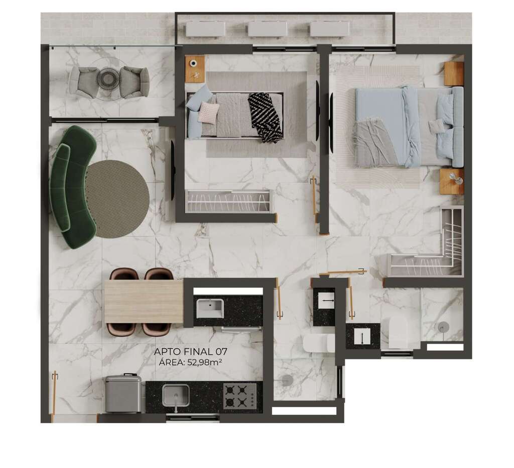 Apartamento à venda com 2 quartos, 54m² - Foto 25