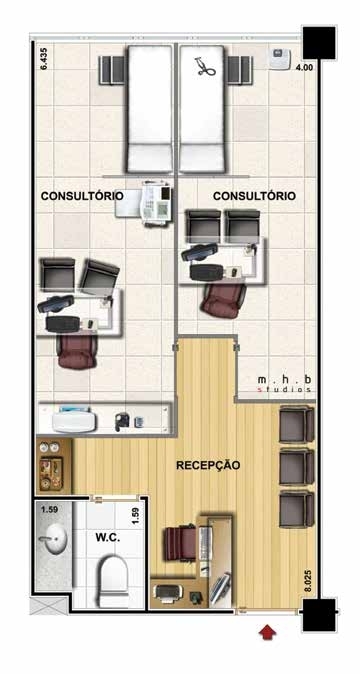 Planta 01 - 32,44m²