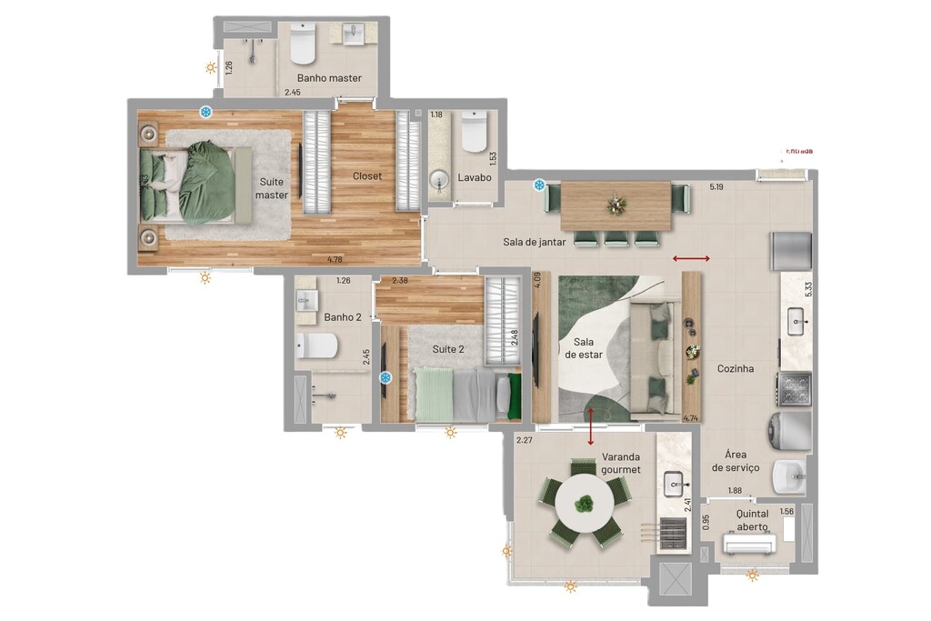 Apartamento, 2 quartos, 70 m² - Foto 11