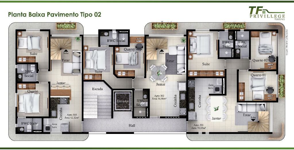 Apartamento à venda com 2 quartos, 68m² - Foto 8