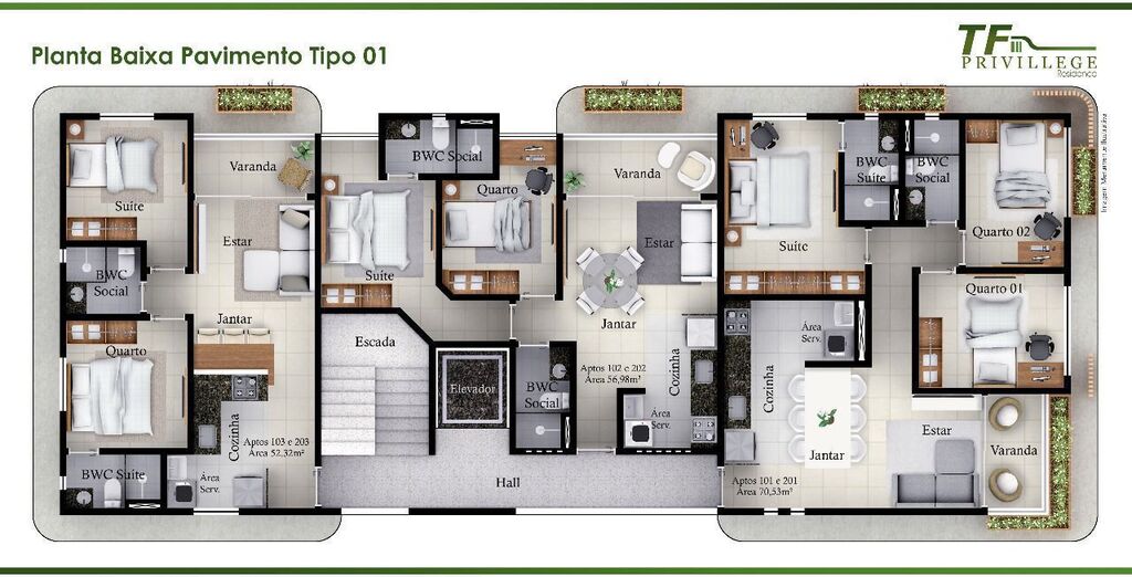 Apartamento à venda com 2 quartos, 68m² - Foto 10