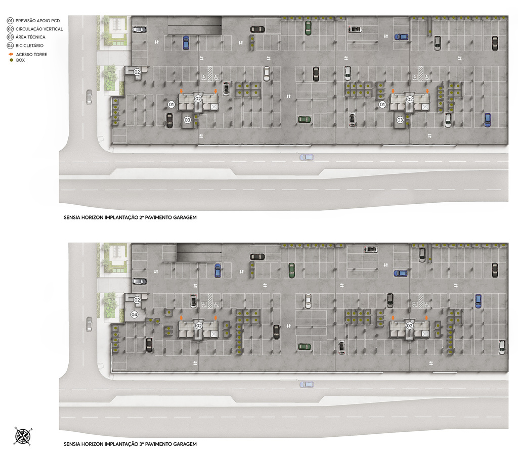 Planta - Pavimento garagem