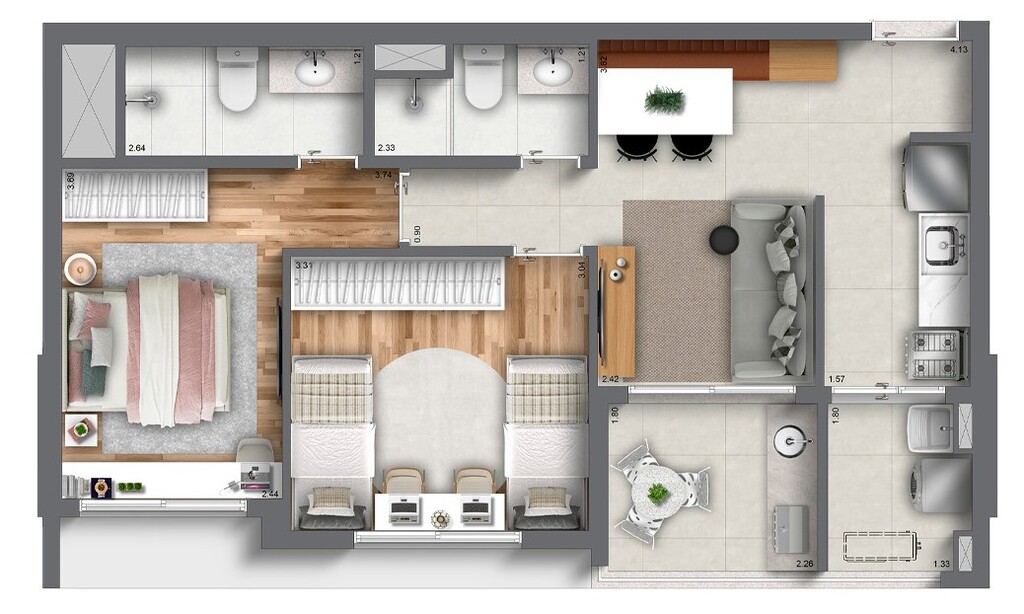 Apartamento, 3 quartos, 84 m² - Foto 37