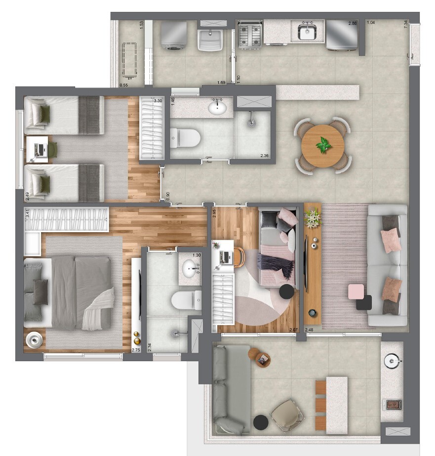 Apartamento, 3 quartos, 84 m² - Foto 38