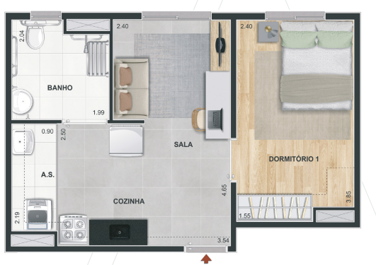 Apartamento, 2 quartos, 34 m² - Foto 31