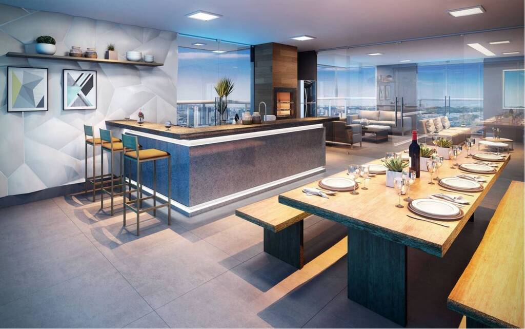 Espaço gourmet - Apartamento à venda em Vila Velha, Praia de Itaparica, com 2 quartos, 38,07m²