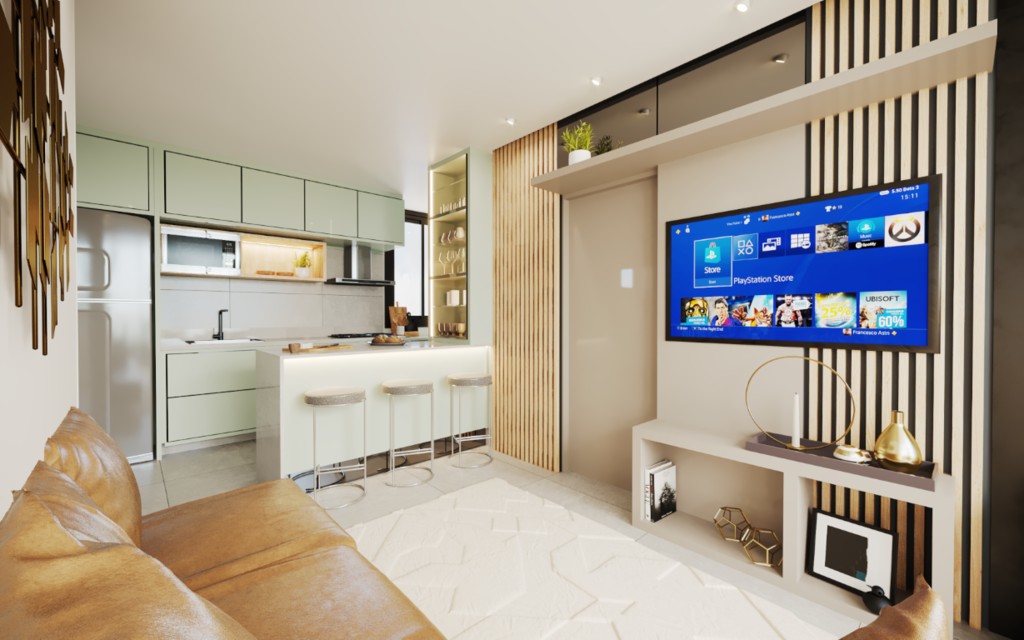 Apartamento Garden à venda em Vila Velha, Praia de Itaparica, com 3 quartos, 82,3m² - Macarineli Imóveis