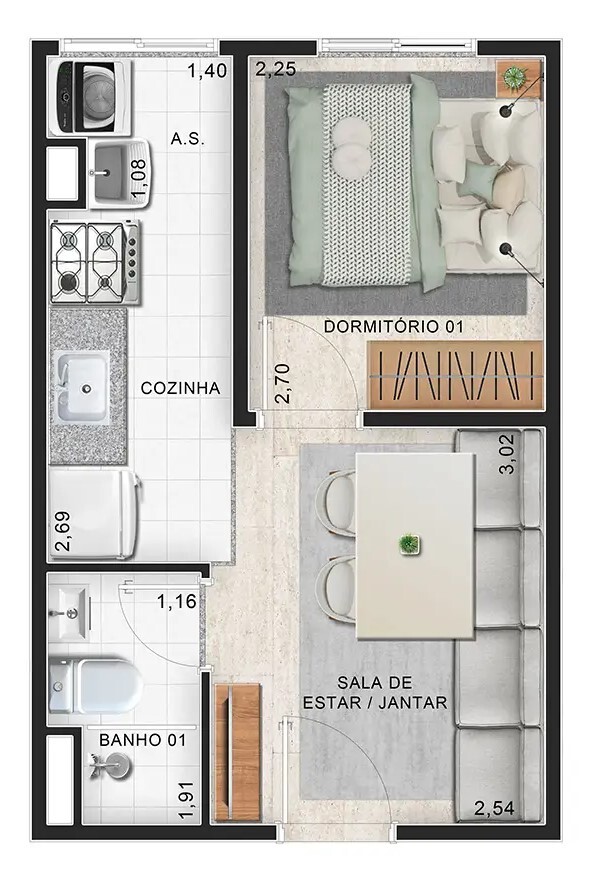 Apartamento, 2 quartos, 38 m² - Foto 29