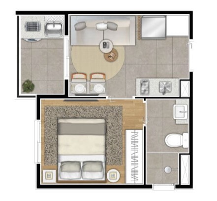 Apartamento, 2 quartos, 33 m² - Foto 21