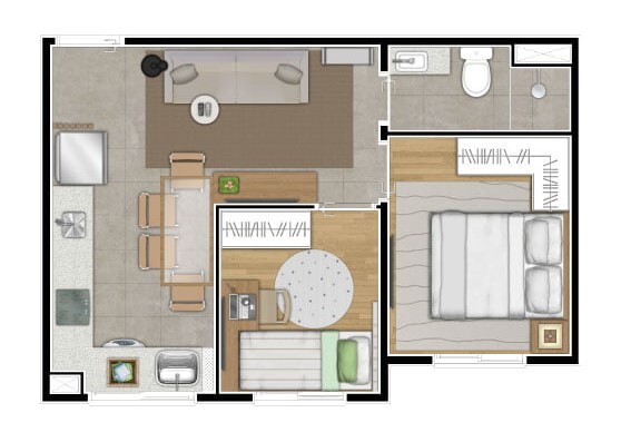 Apartamento, 2 quartos, 33 m² - Foto 22