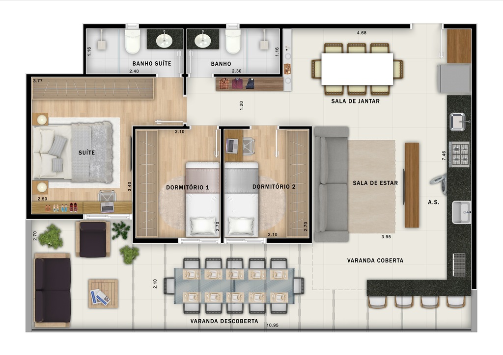 Apartamento, 3 quartos, 64 m² - Foto 30