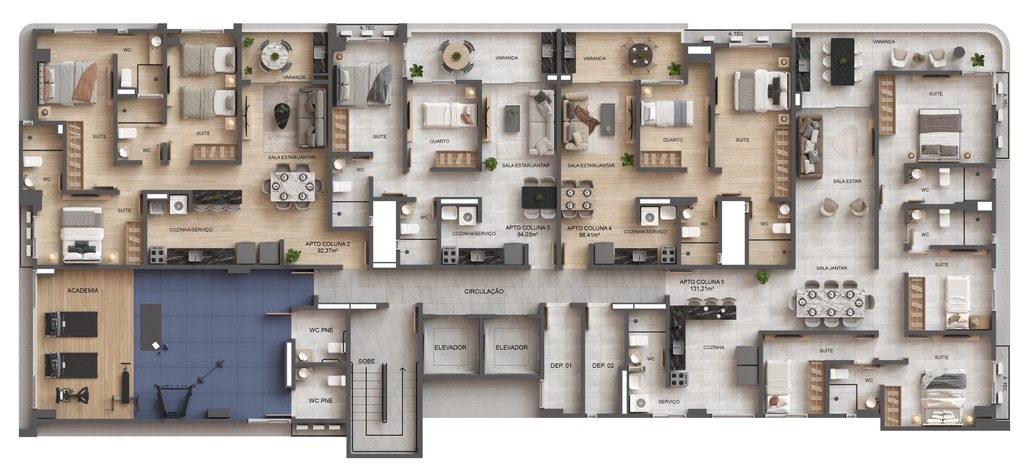 Apartamento à venda com 2 quartos, 61m² - Foto 33