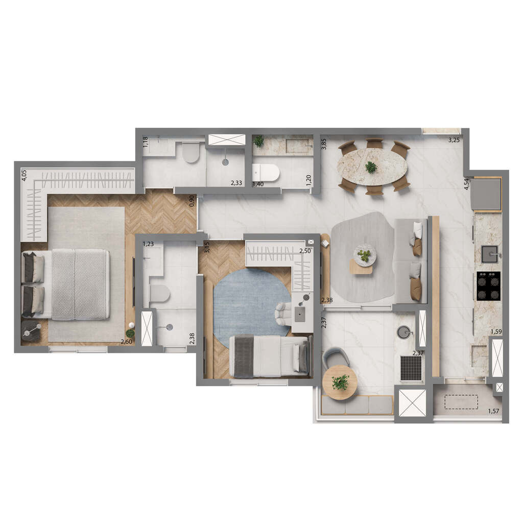 Apartamento, 2 quartos, 53 m² - Foto 33