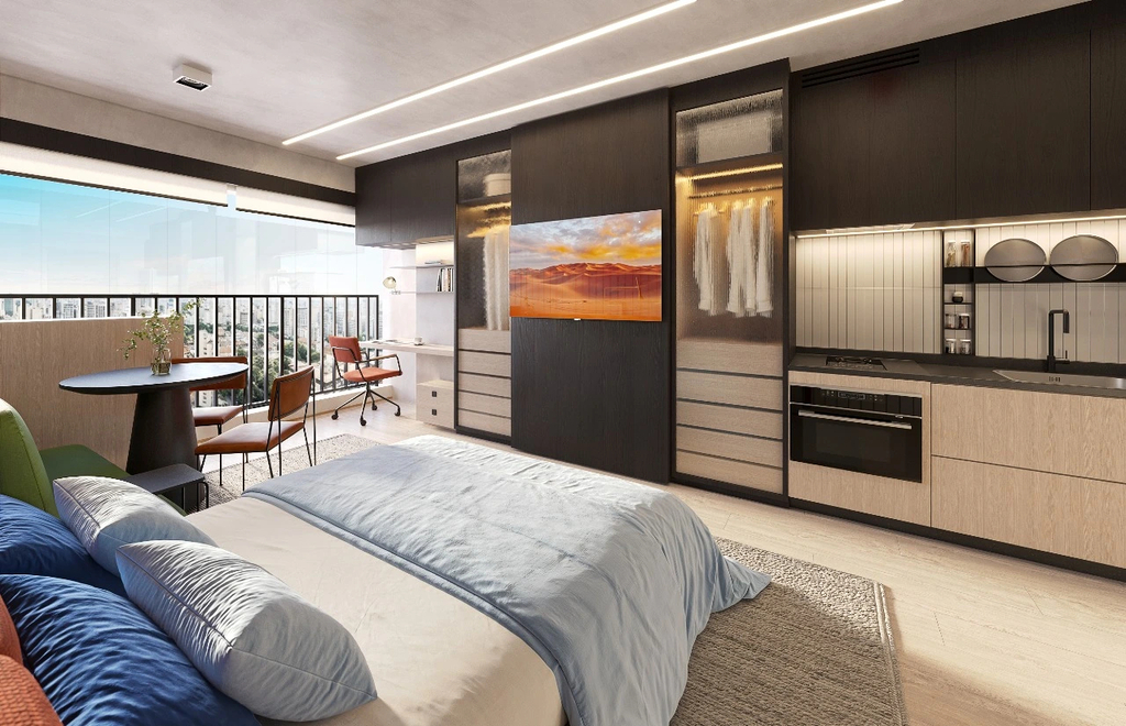 Studio à venda em São Paulo, Vila Mariana, com 1 quarto, 25,5m² - Chaves Imob