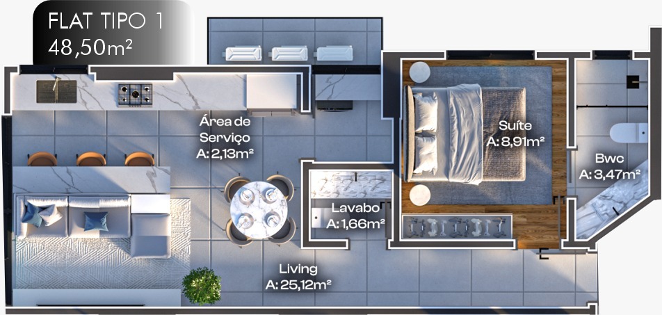 Apartamento, 1 quarto, 44 m² - Foto 33