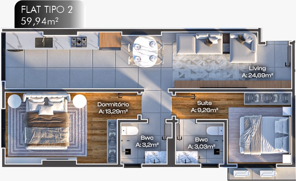 Apartamento, 1 quarto, 44 m² - Foto 35