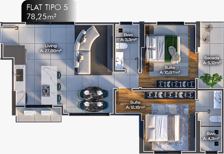 Apartamento, 1 quarto, 44 m² - Foto 36