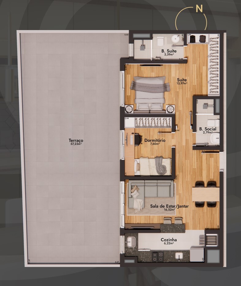 Apartamento à venda com 3 quartos, 218m² - Foto 48