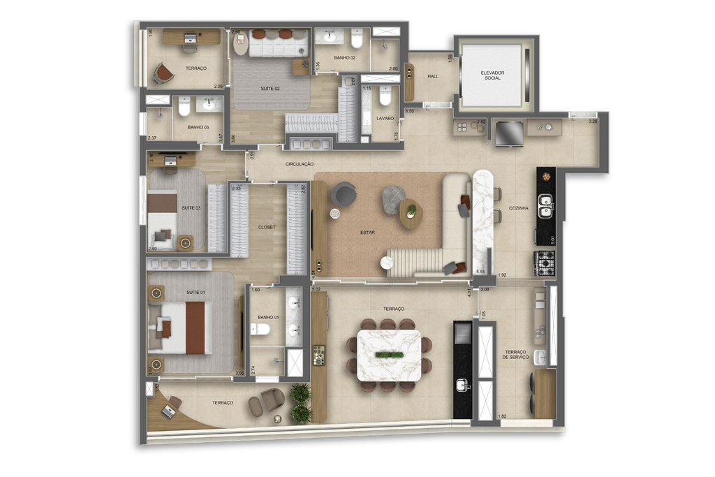 Apartamento, 3 quartos, 125 m² - Foto 33