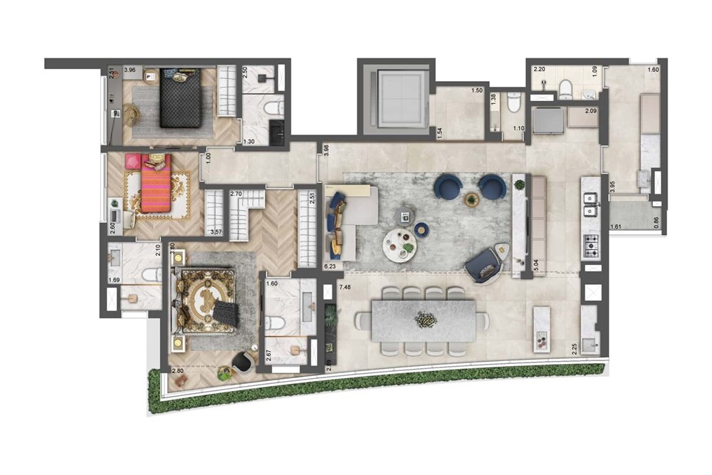 Apartamento à venda com 3 quartos, 150m² - Moema,São Paulo