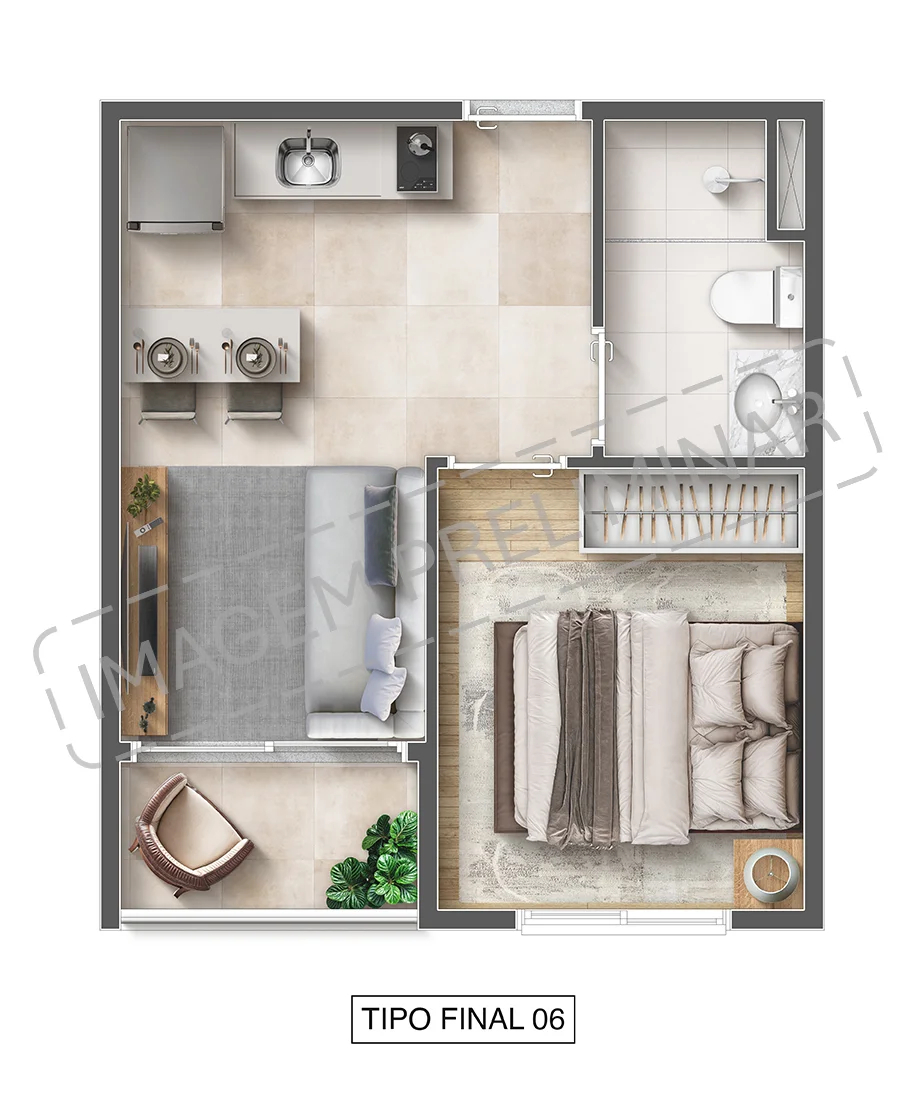 Apartamento, 1 quarto, 25 m² - Foto 21