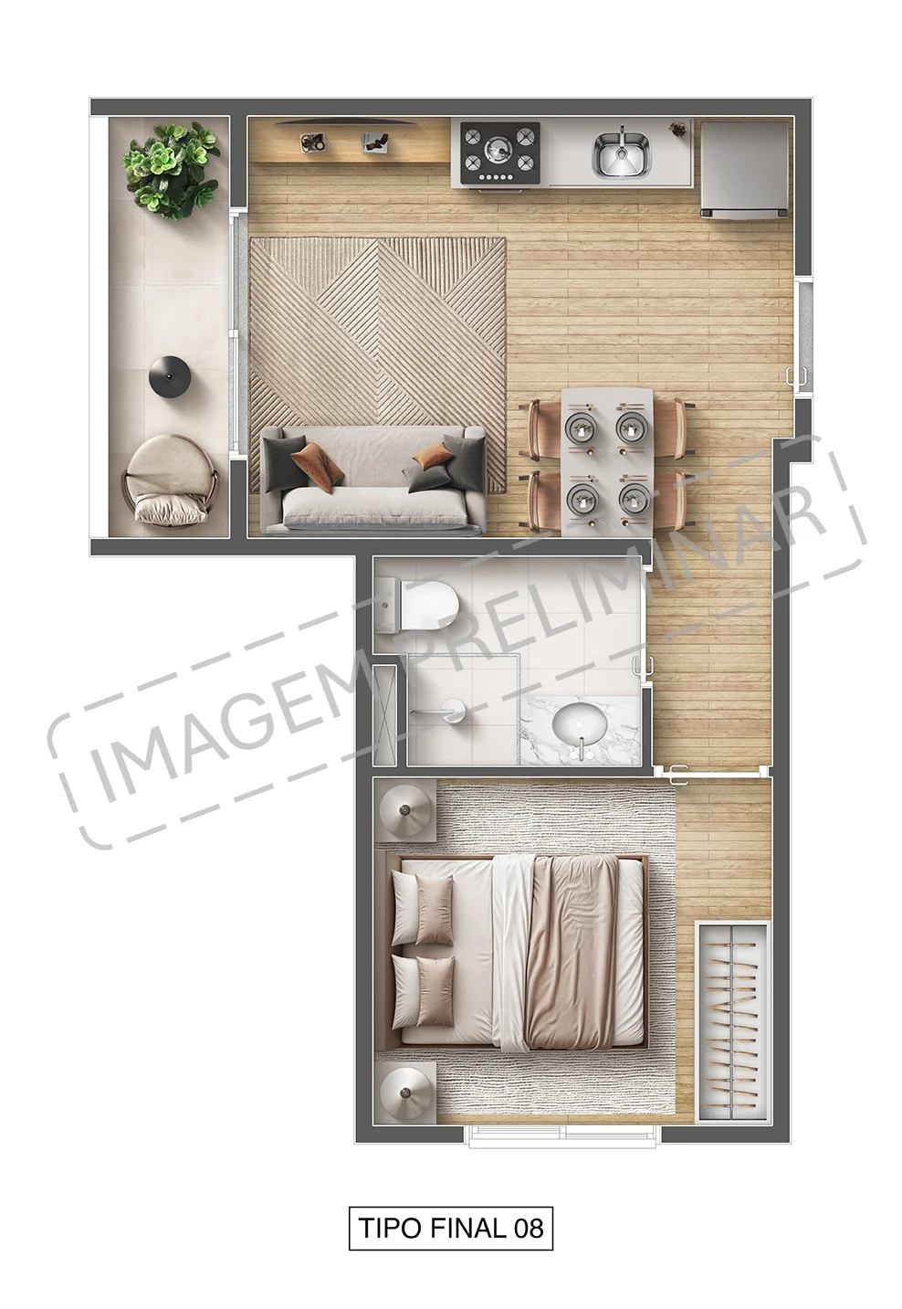 Apartamento, 1 quarto, 25 m² - Foto 22