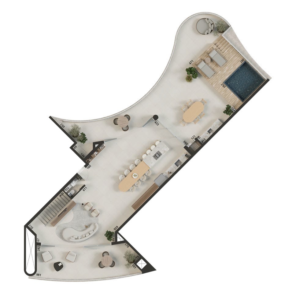 Planta - Planta 10 - 4 dorm 317m² - cobertura duplex - superior