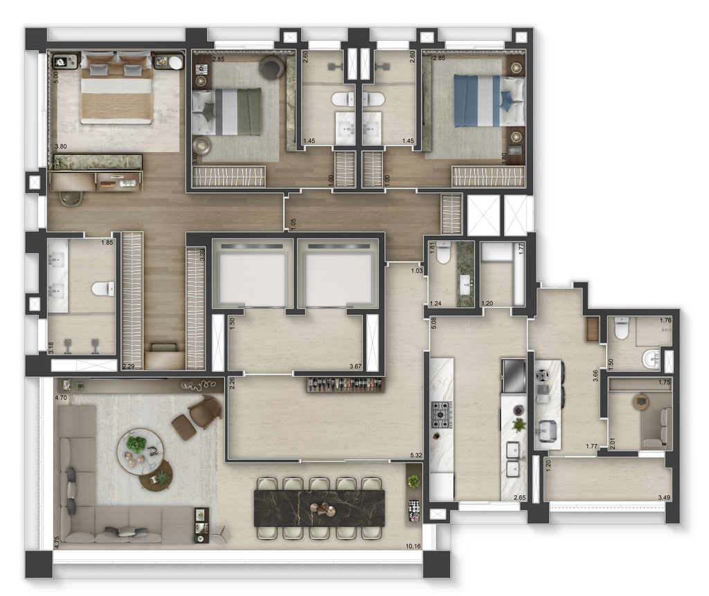 Apartamento, 4 quartos, 263 m² - Foto 34