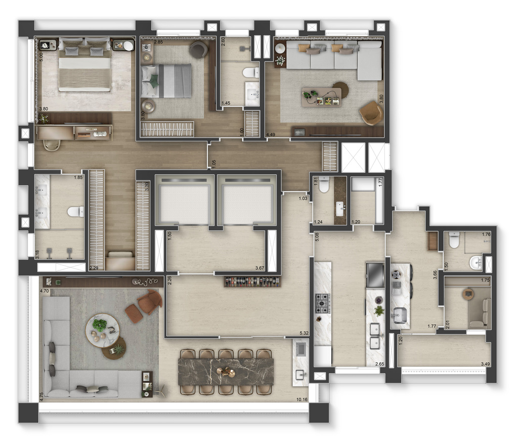 Apartamento, 4 quartos, 263 m² - Foto 35