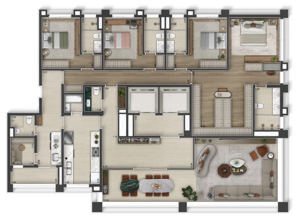 Apartamento, 4 quartos, 263 m² - Foto 36