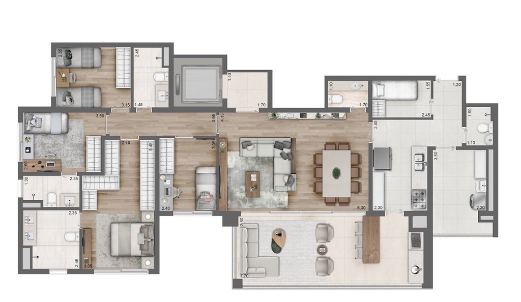 Apartamento, 3 quartos, 146 m² - Foto 19