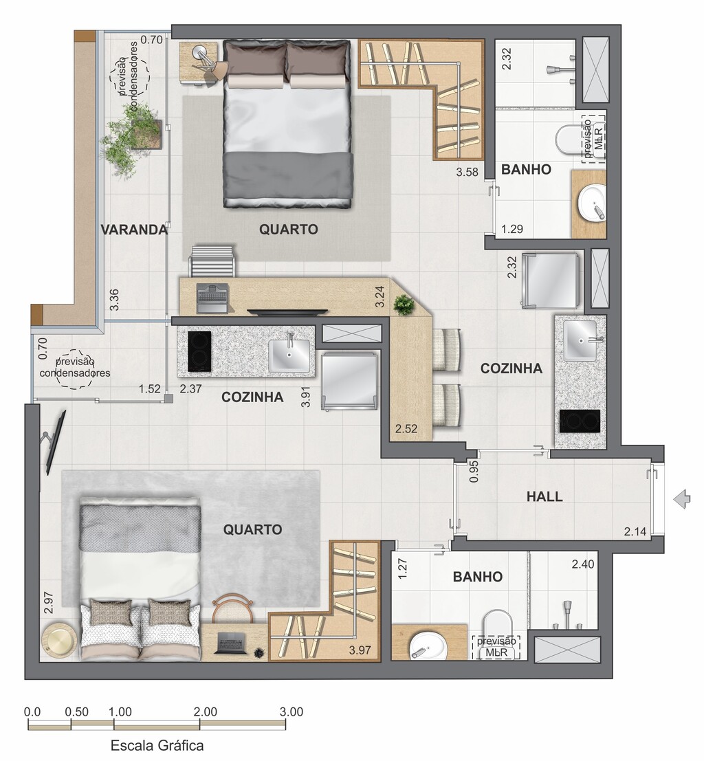 Apartamento, 2 quartos, 50 m² - Foto 64