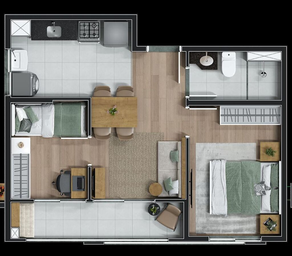 Apartamento, 2 quartos, 40 m² - Foto 21