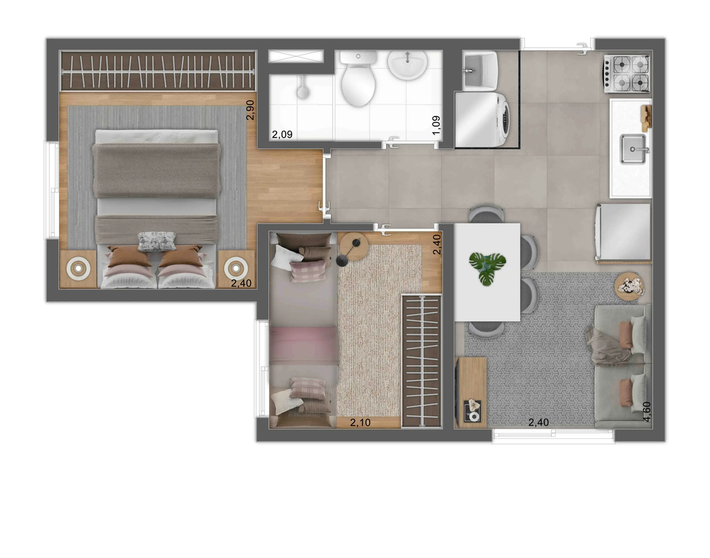 Apartamento à venda com 2 quartos, 34m² - Foto 35