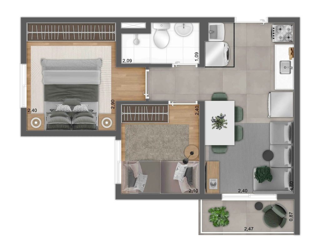 Apartamento à venda com 2 quartos, 34m² - Foto 36