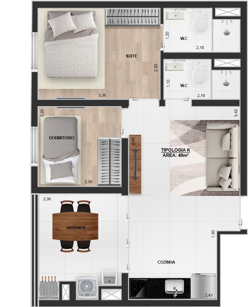 Apartamento, 2 quartos, 55 m² - Foto 31