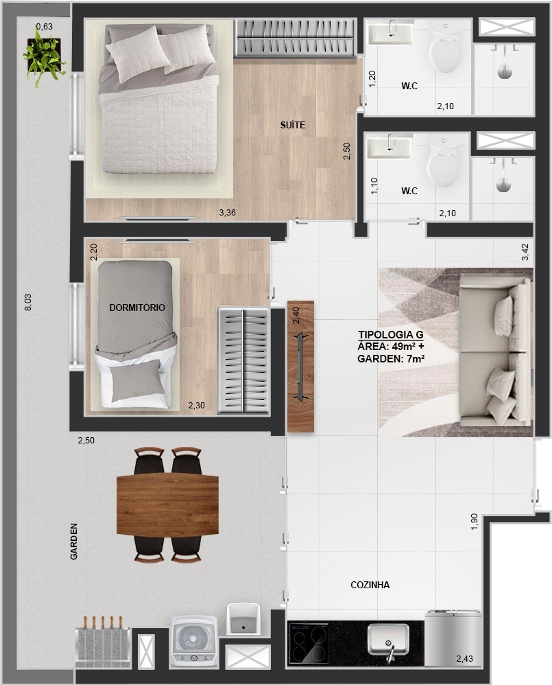 Apartamento, 2 quartos, 55 m² - Foto 33