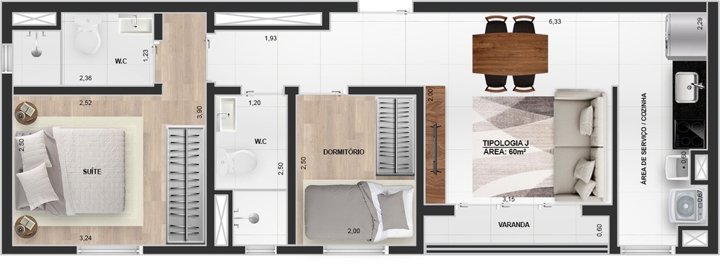 Apartamento, 2 quartos, 55 m² - Foto 34