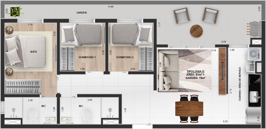 Apartamento, 2 quartos, 55 m² - Foto 38