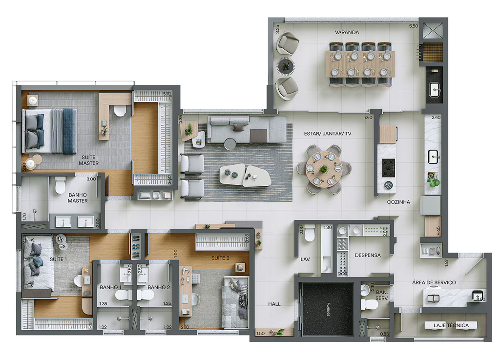 Apartamento, 3 quartos, 171 m² - Foto 21