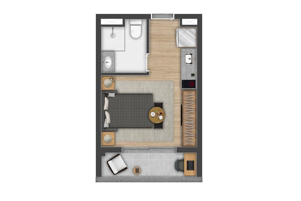 Apartamento, 1 quarto, 24 m² - Foto 1