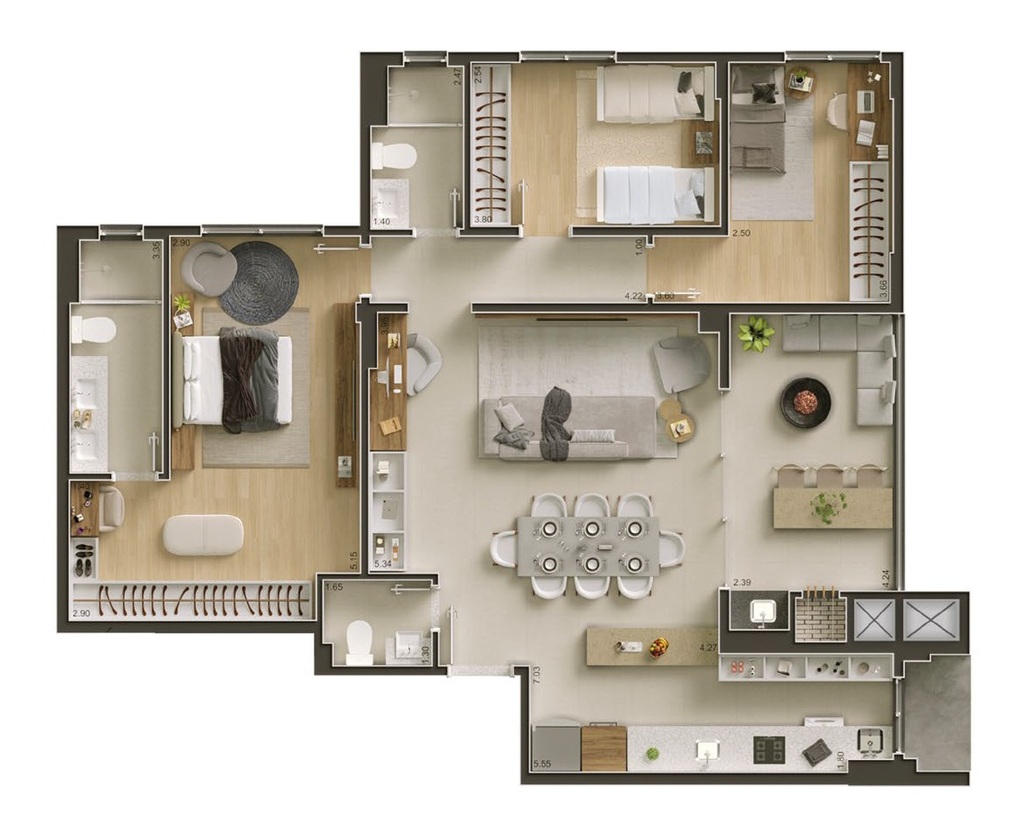 Apartamento, 3 quartos, 236 m² - Foto 33