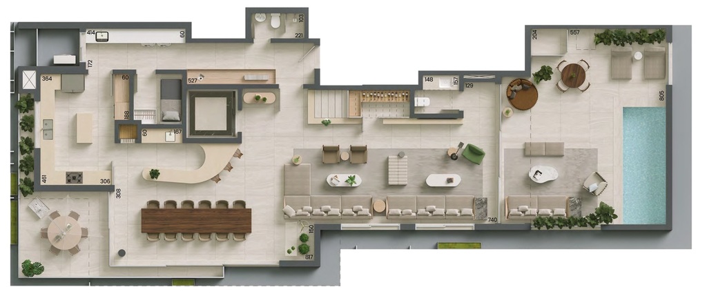 Planta - Planta 06 - 4 dorm 381m² - cobertura duplex - inferior