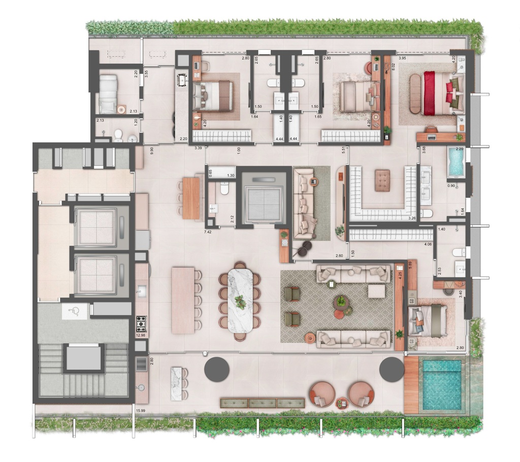 Planta 06 - 4 dorm 330,22m²