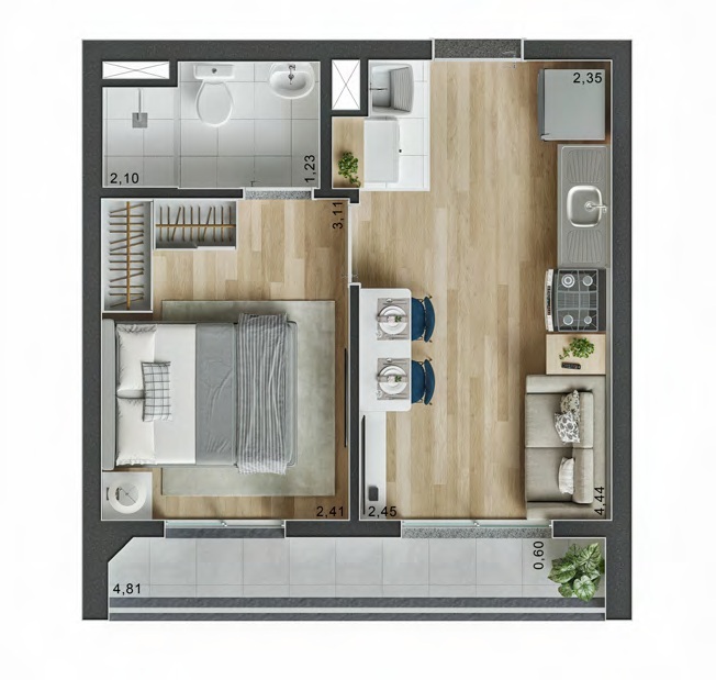 Apartamento à venda com 1 quarto, 29m² - Foto 14