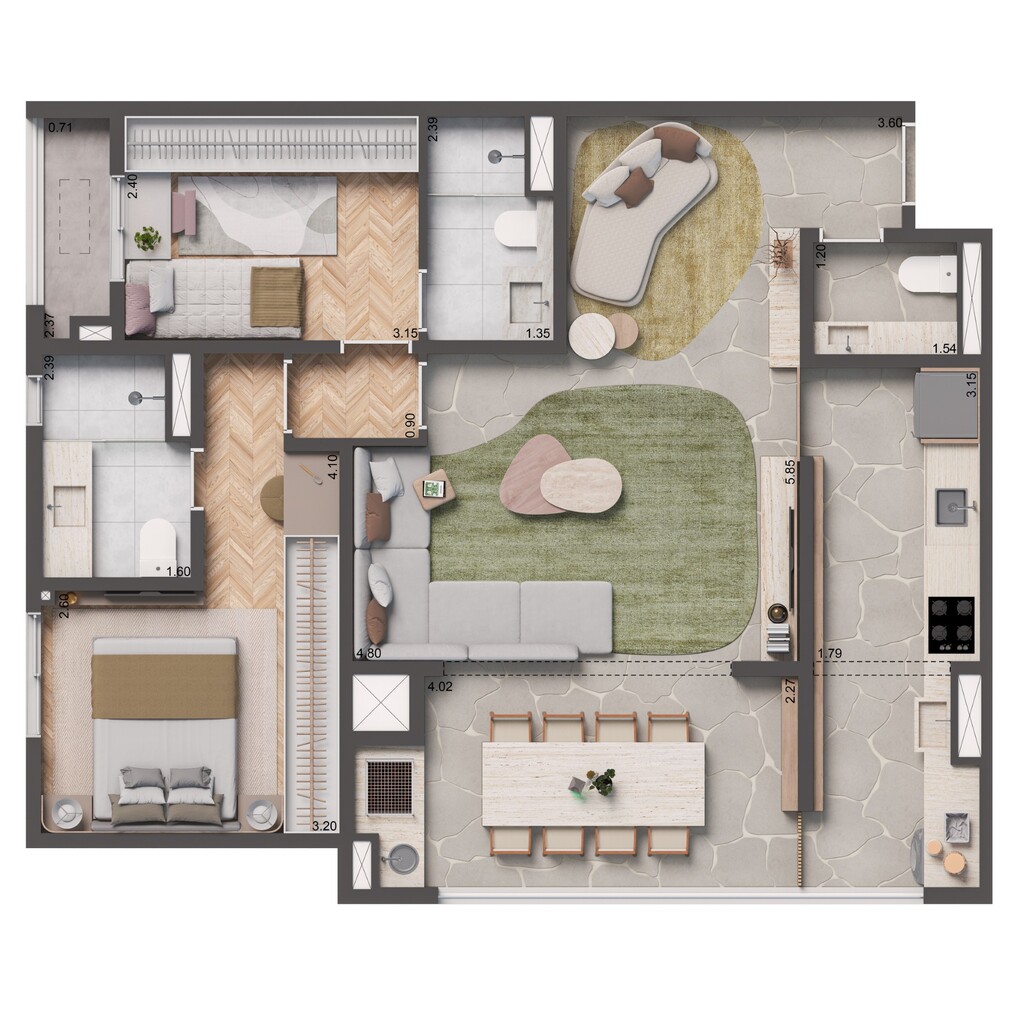 Apartamento à venda com 2 quartos, 60m² - Foto 18