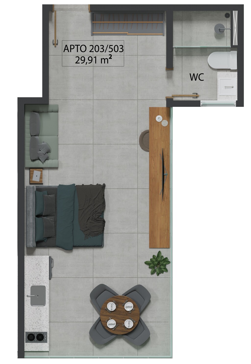 Apartamento à venda com 1 quarto, 29m² - Foto 23