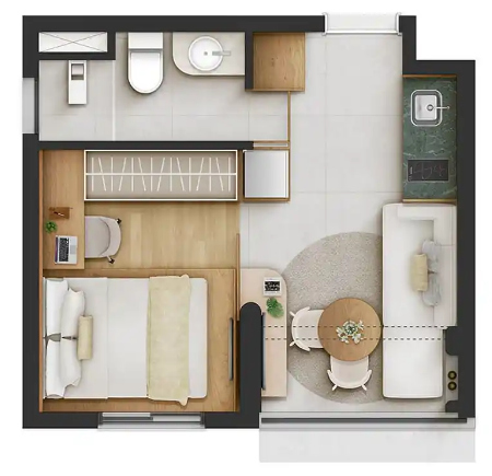 Apartamento, 1 quarto, 24 m² - Foto 23