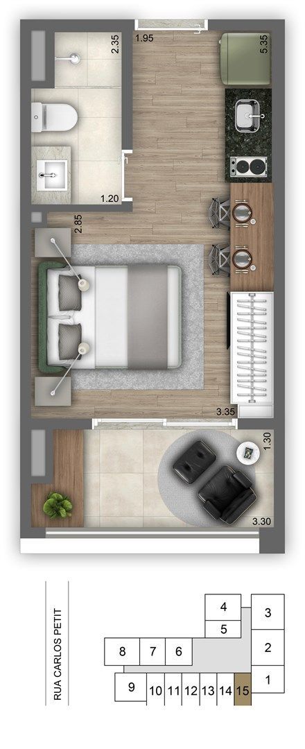 Apartamento, 1 quarto, 36 m² - Foto 16